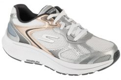 Buty do biegania damskie, Go Run Consistent 2.0 - Volt. Białe obuwie sportowe damskie Skechers, bez wzorów, z materiału, do biegania. Za 339.99 zł.