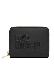 LOVE MOSCHINO Portfel JC5502PP1PLE0000 Czarny. Czarne portfele damskie Love Moschino, bez wzorów, ze skóry. Za 439.99 zł.