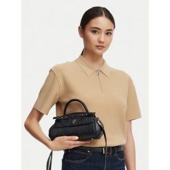 Torebka Guess. Czarne torebki do ręki damskie Guess, z aplikacjami, bez dodatków. Za 544.99 zł.