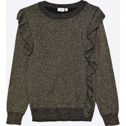 Name it - Sweter dziecięcy 122-164 cm. Swetry dla dziewczynek Name it, z bawełny, z okrągłym kołnierzem. W wyprzedaży za 59.90 zł.