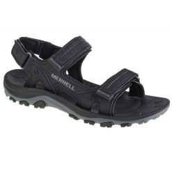 Męskie Sandały Sportowe Huntington. Czarne trekkingi męskie Merrell, trekkingowe. Za 478.99 zł.