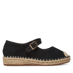 Espadryle DeeZee. Czarne espadryle damskie DeeZee, bez wzorów, bez obcasa, bez zapięcia. Za 83.99 zł.