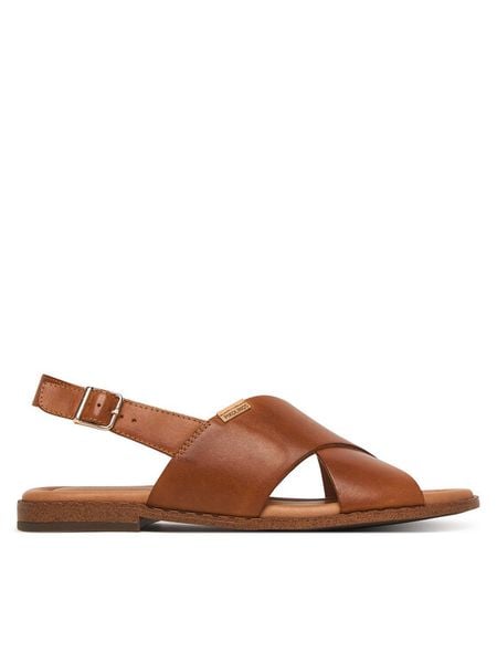 Pikolinos Sandały Algar W0X-0576 Brązowy. Brązowe sandały damskie Pikolinos, bez wzorów, bez obcasa, na płaskiej podeszwie, bez zapięcia. Za 489.99 zł.