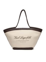 KARL LAGERFELD Torebka B1W46069 Beżowy. Brązowe torebki do ręki damskie KARL LAGERFELD, bez wzorów, z materiału, bez dodatków. Za 849.99 zł.