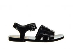 Sandały Melissa Basket Sandal Ad Black Beige 010449, Czarny, Guma - 37. Czarne sandały damskie Melissa, bez wzorów, z gumy, bez obcasa, bez zapięcia. W wyprzedaży za 179.10 zł.