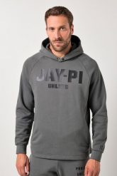 Męska Bluza z kapturem belly fit fitness dzianina dresowa kaptur do rozm. 7XL. Szare bluzy męskie JAY-PI, m, bez wzorów, z bawełny, z kapturem, na fitness i siłownię. Za 349.99 zł.