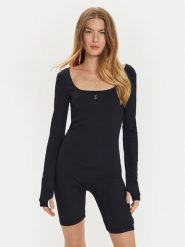TWINSET Kombinezon 242AM2071 Czarny Slim Fit. Czarne sukienki damskie Twinset, m, bez wzorów, z syntetyku, bez kołnierzyka, bez ramiączek. Za 419.99 zł.