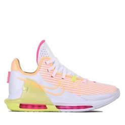 Buty koszykarskie męskie Nike Lebron Witness Vi Lemon Twist. Białe buty sportowe męskie Nike, z materiału, bez zapięcia, do koszykówki. Za 549.00 zł.