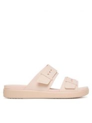 Crocs Klapki Brooklyn Buckle Low Low 211215 Różowy. Czerwone klapki damskie Crocs, bez wzorów, z tworzywa sztucznego, bez obcasa. Za 169.99 zł.