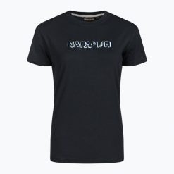 Koszulka damska Napapijri S-Kreis. Niebieskie koszulki sportowe damskie Napapijri, m, bez wzorów, sportowe, bez kołnierzyka. Za 139.99 zł.