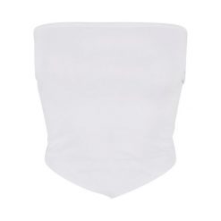 Top Bandeau Wiązany Dla Kobiet. Białe koszulki sportowe damskie Urban Classics, xl, bez wzorów, sportowe, bez kołnierzyka. Za 48.99 zł.