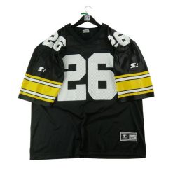 Second life - Koszulka męska Starter NFL Rod Woodson 26 - Stan bardzo dobry. Czarne koszulki sportowe męskie Starter, l, bez wzorów, z materiału, bez kołnierzyka, bez ramiączek, do piłki nożnej. Za 170.36 zł.