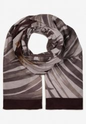 Szary Bawełniany Szalik w Print Jellala. Szare szaliki i chusty damskie Renee, bez wzorów, z bawełny, boho. Za 24.99 zł.