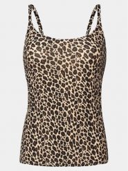 Chantelle Top Soft Stretch C11DI2 Brązowy. Brązowe koszule nocne damskie Chantelle, l, bez wzorów, z syntetyku, bez ramiączek. Za 129.99 zł.