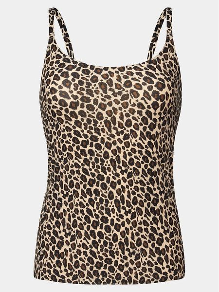 Chantelle Top Soft Stretch C11DI2 Brązowy. Brązowe koszule nocne damskie Chantelle, l, bez wzorów, z syntetyku, bez ramiączek. Za 119.99 zł.