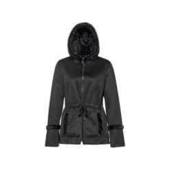Płaszcz damski Geox Kency. Czarne płaszcze damskie Converse, l, bez wzorów, z materiału, biznesowe, bez kaptura. Za 824.00 zł.