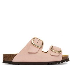 Klapki Scholl. Czerwone klapki damskie Scholl, bez wzorów, bez obcasa. Za 379.99 zł.