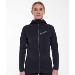 Bluza damska wełniana z kapturem Brubeck THERMO WOOL by Pustelnik. Czarne bluzy damskie Brubeck, bez wzorów, z wełny, z kapturem. Za 439.00 zł.