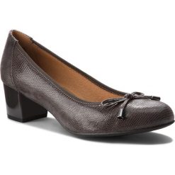 Półbuty CAPRICE - 9-22308-21 Dk Grey Rept. 218. Szare półbuty damskie Caprice, ze skóry ekologicznej. W wyprzedaży za 199.00 zł.