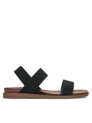 Clara Barson Sandały WS060701-01 Czarny. Czarne sandały damskie Clara Barson, bez wzorów, z materiału, bez obcasa, na płaskiej podeszwie, bez zapięcia. Za 55.99 zł.