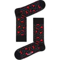 Happy Socks - Skarpetki Leopard. Czarne skarpety damskie marki Happy Socks. Za 39.90 zł.