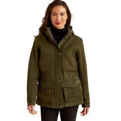 Kurtka parka damska izolowana Ariat Rhodium H2O. Zielone parki damskie Ariat, xl, bez wzorów, z materiału, eleganckie, bez kaptura. Za 1,329.00 zł.