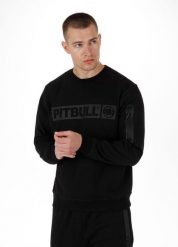 Bluza męska Pitbull Beyer. Czarne bluzy męskie PITBULL, m, bez wzorów, z bawełny, bez kaptura. Za 239.00 zł.