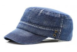 Jeansowa Czapka z Daszkiem (Patrolówka) - Pako Jeans - Granatowa. Niebieskie czapki i kapelusze męskie Pako Jeans, na lato, bez wzorów, z bawełny. Za 55.00 zł.