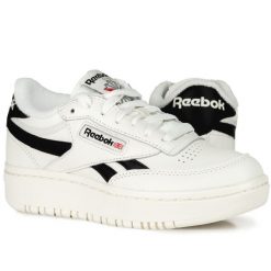Buty damskie snekersy sportowe Reebok CLUB C DOUBLE REVENGE. Białe obuwie sportowe damskie Reebok, bez wzorów, z materiału, tenisowe, Reebok Club. Za 367.10 zł.