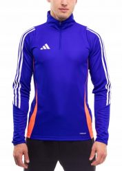 Bluza męska adidas Tiro 24 Training Top. Białe bluzy męskie Adidas, m, bez wzorów, z materiału, bez kaptura, na fitness i siłownię. Za 152.99 zł.