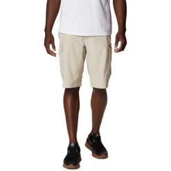 Spodenki turystyczne męskie Columbia Silver Ridge Cargo. Brązowe krótkie spodenki sportowe męskie Columbia, m, bez wzorów, z nylonu, trekkingowe. Za 269.00 zł.