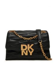 DKNY Torebka Minna R433KG75 Czarny. Czarne torebki do ręki damskie DKNY, bez wzorów, ze skóry, wizytowe, bez dodatków. Za 959.99 zł.
