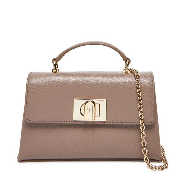 Torebka Furla. Brązowe torebki do ręki damskie Furla, bez wzorów, wizytowe, bez dodatków. Za 919.99 zł.
