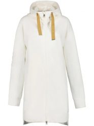Sweter Damski Luhta Hanko. Białe swetry damskie Luhta, l, bez wzorów, z materiału, eleganckie, bez kołnierzyka, bez ramiączek, długie, z kapturem. Za 539.00 zł.