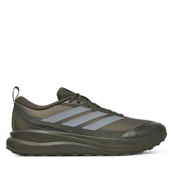 Buty do biegania adidas. Zielone buty sportowe męskie Adidas, bez zapięcia, do biegania. Za 259.99 zł.