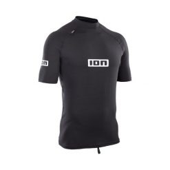 Koszulka surfingowa UV męska ION Promo Lycra SS. Czarne koszulki sportowe męskie ION, m, bez wzorów, z lycry, bez kołnierzyka, bez ramiączek. Za 129.99 zł.