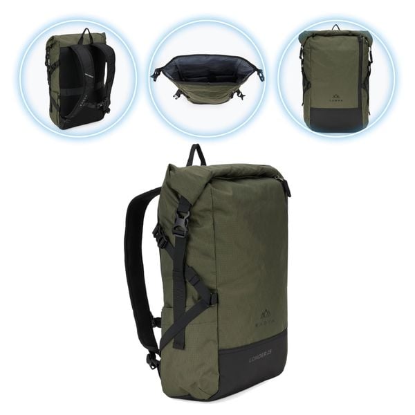 Plecak turystyczny KADVA Londer. Zielone plecaki damskie KADVA, bez wzorów. Za 94.99 zł.