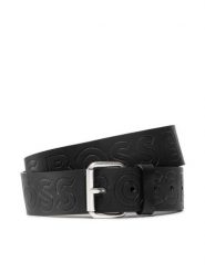 BOSS Pasek Serge 50481111 Czarny. Czarne paski damskie Boss, bez wzorów, ze skóry. Za 379.99 zł.