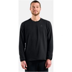 Bluza bez kaptura Odlo Mid Layer ESSENTIAL THERMAL. Czarne bluzy męskie Odlo, bez wzorów, bez kaptura. Za 319.99 zł.