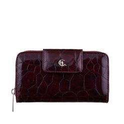 Damski portfel Canaletto z bordowej lakierowanej skóry – Luksus, Styl i Bezpieczeństwo w Jednym PD2006s78 RFID. Czerwone portfele damskie bez wzorów, ze skóry. Za 153.43 zł.