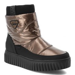 Brązowe Metaliczne Śniegowce Marco Tozzi Modne Obuwie Damskie. Brązowe kozaki damskie Marco Tozzi. Za 299.00 zł.