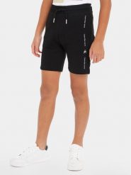 Calvin Klein Jeans Szorty sportowe Minimalistic IB0IB02061 Czarny Regular Fit. Czarne szorty dla chłopców Calvin Klein Jeans, bez wzorów, z bawełny, sportowe. Za 169.99 zł.