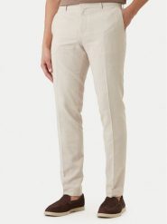 BOSS Spodnie materiałowe H-Genius-253 50561874 Beżowy Slim Fit. Brązowe spodnie materiałowe męskie Boss, m, bez wzorów, z materiału. Za 679.99 zł.