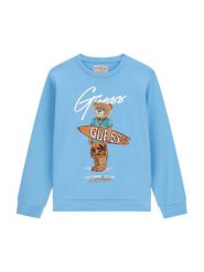 Guess Bluza L6GQ04 KA6R4 Niebieski Regular Fit. Niebieskie bluzy dla chłopców Guess, z aplikacjami, z bawełny, bez ramiączek, bez kaptura. Za 174.99 zł.