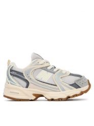 New Balance Sneakersy IZ530UK Szary. Szare buty sportowe dziewczęce New Balance, bez wzorów, z materiału, bez zapięcia. Za 289.99 zł.