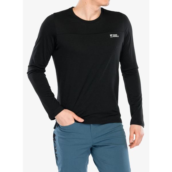 Bluza rowerowa męska Mons Royale Diversion Merino Bike Jersey Long Sleeve. Czarne bluzy męskie Mons Royale, m, bez wzorów, z jersey, bez kaptura. Za 423.99 zł.