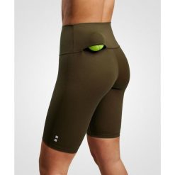 Spodenki do tenisa/padla Damskie Smart Legging z kieszenią na piłkę. Zielone szorty sportowe damskie NORDICDOTS, m, bez wzorów, z elastanu, sportowe, tenisowe. Za 235.00 zł.