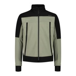 Kurtka męska turystyczna CMP 34A1857. Zielone kurtki męskie CMP, l, bez wzorów, z softshellu, sportowe, z kapturem. Za 425.00 zł.