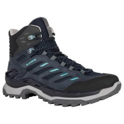 Buty trekkingowe damskie Lowa Innovo Mid Gtx. Niebieskie obuwie sportowe damskie Lowa. Za 948.00 zł.