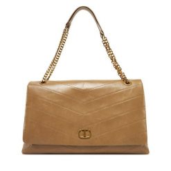 Torebka TWINSET. Brązowe torebki do ręki damskie Twinset, bez wzorów, klasyczne, bez dodatków. Za 1,379.00 zł.